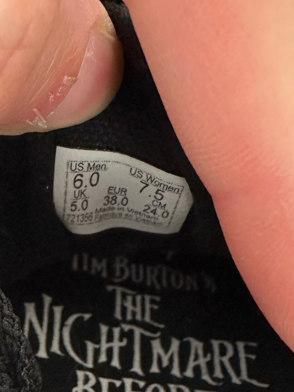 VANS Old Skool THE NIGHTMARE BEFORE CHRISTMAS Lock Shock and Barrel Womens 7.5 - Picture 7 of 7